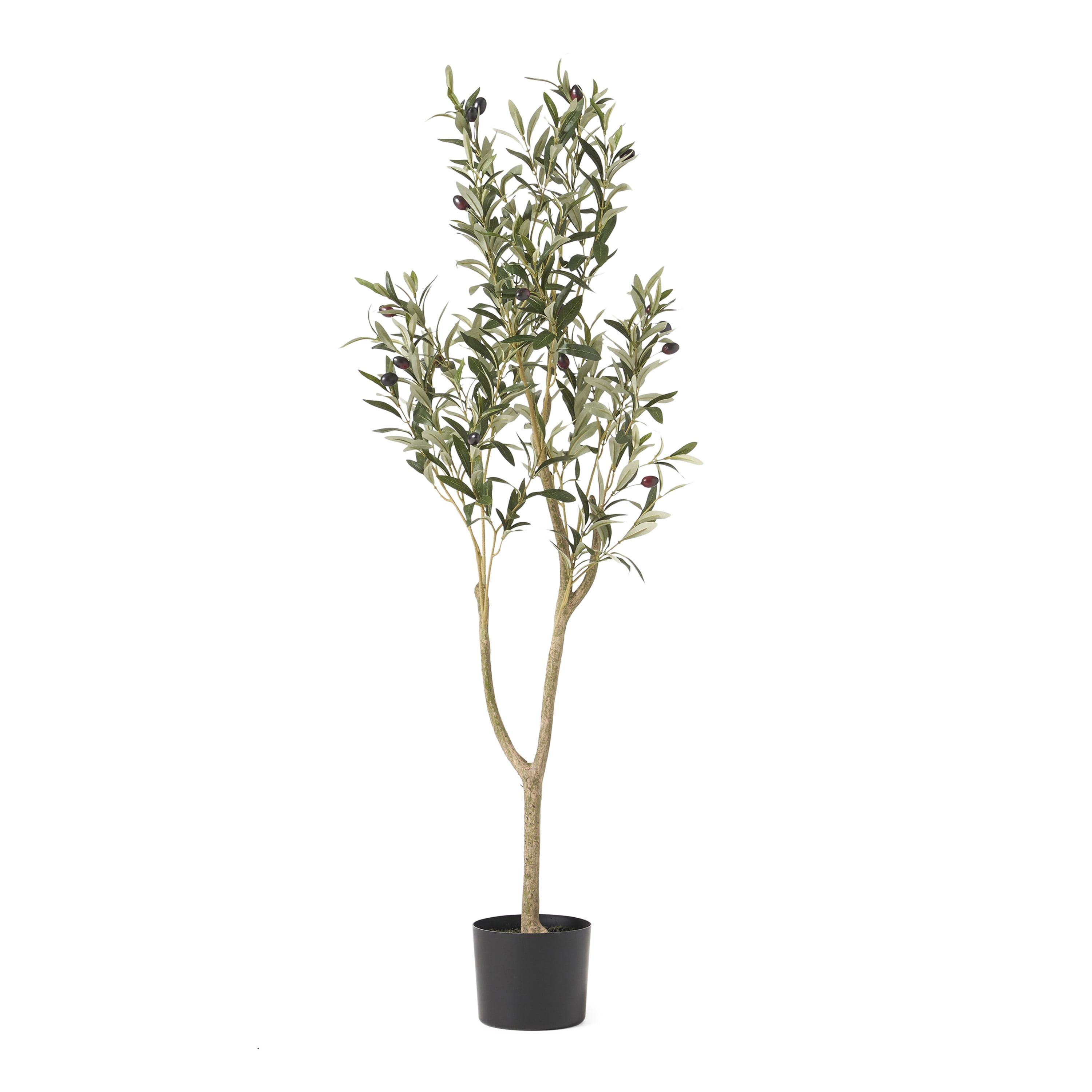 Taos 4' x 1.5' Artificial Tabletop Olive Tree, Green