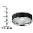 thumbnail image 4 of Metal Masters Tungsten Carbide Mens Black Diagonal Grooved Wedding Band Engagement Ring Comfort-Fit 14, 4 of 7