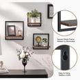 thumbnail image 4 of Wall Shelves for Living Room - Set of 3 Geometric Decorative Floating Shelf for Home Decor - Modern Industrial Wall Mounted Shelving Unit for Bedroom Bathroom Corner (Rustic Brown and Black), 4 of 5