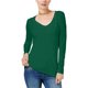 thumbnail image 1 of Camiseta básica de manga larga para mujer de INC, verde, extra pequeña, 1 of 1
