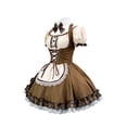 thumbnail image 4 of Levmjia Women Maid Costume Set Short Sleeve Dress Bow Tie Soft Cute Fashion Outfit Halloween Theme Party Carnival Holiday Themed, 4 of 9