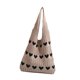thumbnail image 5 of Bolso de Mano Tejido Corazón Grande Bolsa Tote Crochet Bolso de Hombro Versátil Asa Satchel con Estilo Casual para Mujer Adecuado para Trabajo, 5 of 9