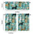 thumbnail image 6 of Dog Print Kitchen Curtains 36 Inch Short - 3 Panel Set, Cute Puppy & Floral Design, Rod Pocket Pet Lover Curtains 100% Polyester, Paw & Bone Pattern for Kitchen, Living Room, Bedroom, Easy Wash, 6 of 6