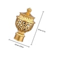 thumbnail image 4 of QUMIIRITY 6 Pcs Capuchons Décoratifs pour Tringle à Rideau Rétro Embout de Tringle à Rideau Doré, 4 of 5