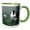 Green/White, variant on 3drose, White Swan Family, 11oz Two-tone Yellow Mug