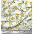thumbnail image 1 of Soimoi Poly Georgette Fabric Leaves & Wild Flower Printed Craft Fabric by The Yard 42 Inch Wide, 1 of 1