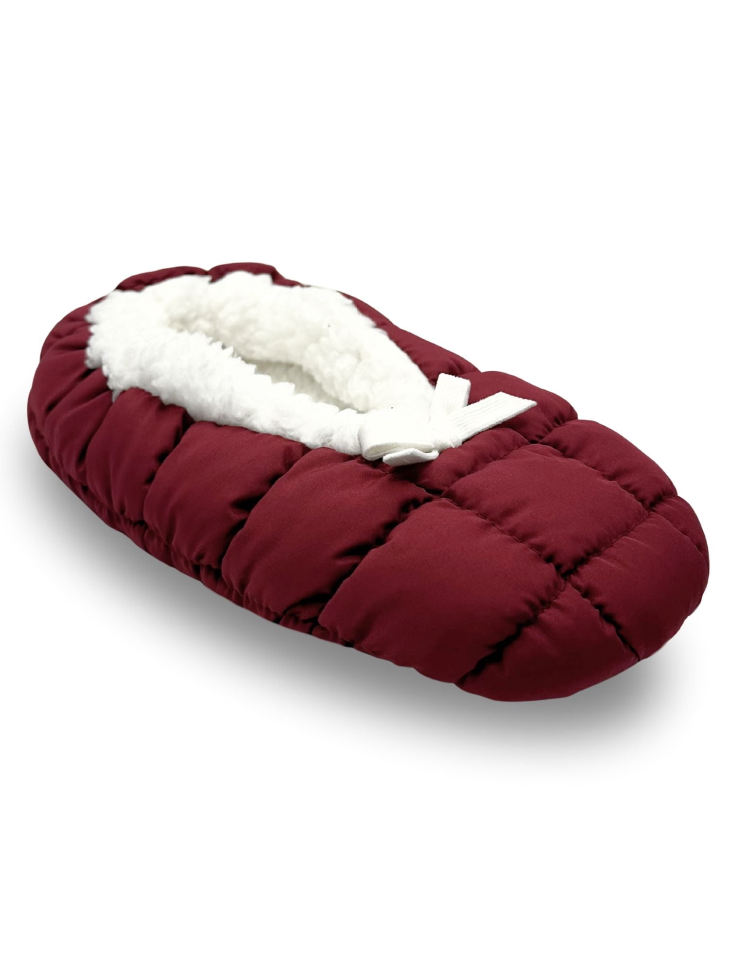 Fuzzy Babba Women’s Puffer Slipper Socks, 1-Pack, Shoe Sizes 7-9.5
