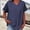 Dark Blue, variant on Embroidered Tops for Women Button Down Plaid Shacket Shirt Cotton Linen Embroidered Tops Boho Ethnic Style Peasant Tee Boho Graphic Tees Floral Embroidered Boho Tops V Neck Blouses Blue S
