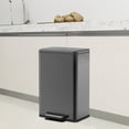 thumbnail image 4 of Rectangle, Stainless Steel, Soft-Close, Step Trash Can, 50L 13gal, 4 of 7