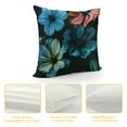 thumbnail image 4 of Chilfamy  Decorative Square Throw Pillow Covers Hawaiian Style Blue Aqua Hibiscus Blossom Flower Pattern Couch Sofa Bed Pillow Covers Cushion Cases Multi-Size, 4 of 5