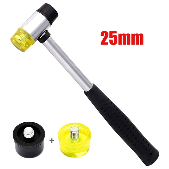 25mm / 30mm Rubber & Nylon Mallet Rubber Handle Jewelers Hammer Window Glazing