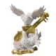 thumbnail image 1 of Figura de paloma de resina, pareja de palomas, estatua de colección, adorno decorativo adorable Violín 13cmx9cmx16cm, 1 of 9