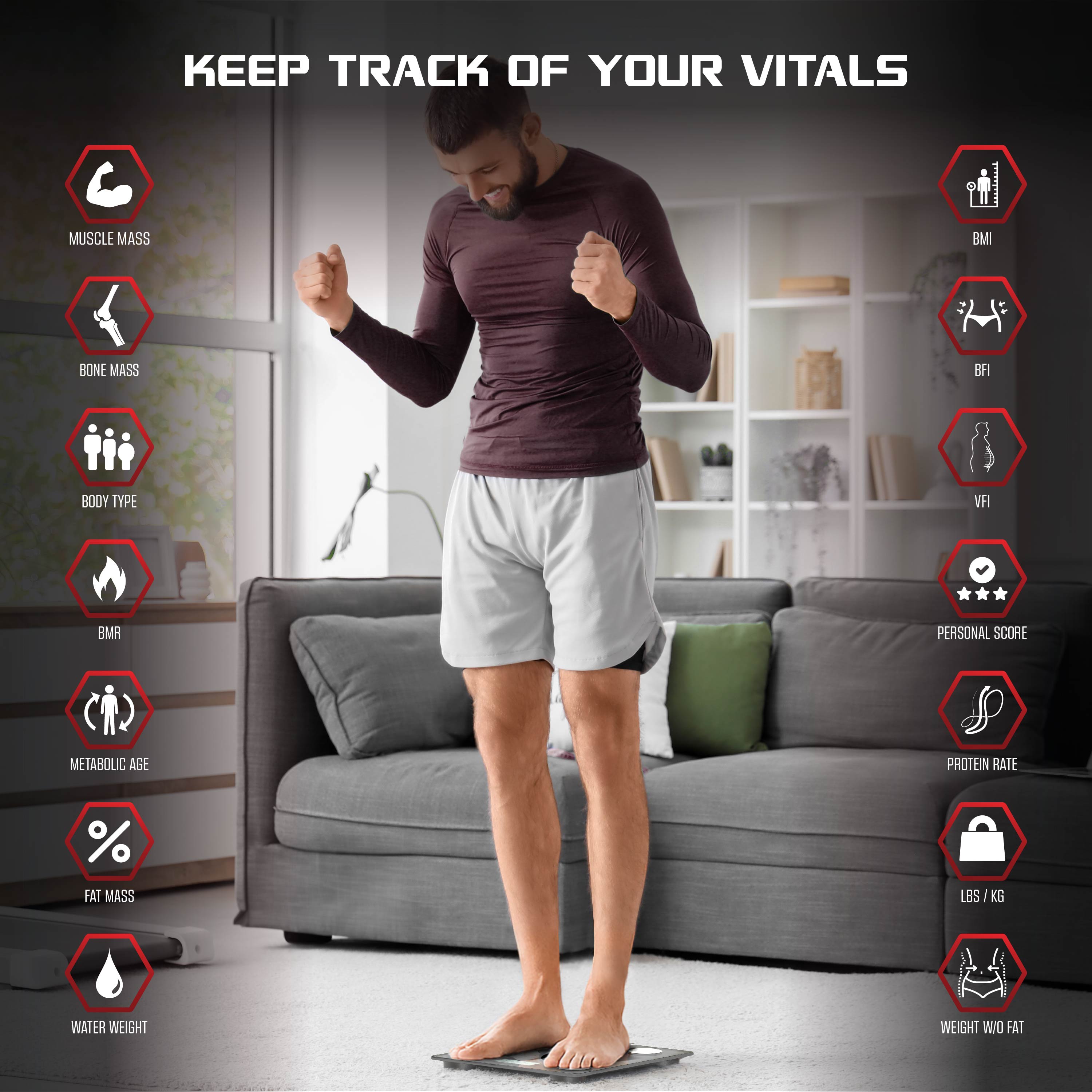 FitRx Smart Scale with Bluetooth and Body Composition Tracking photo 3