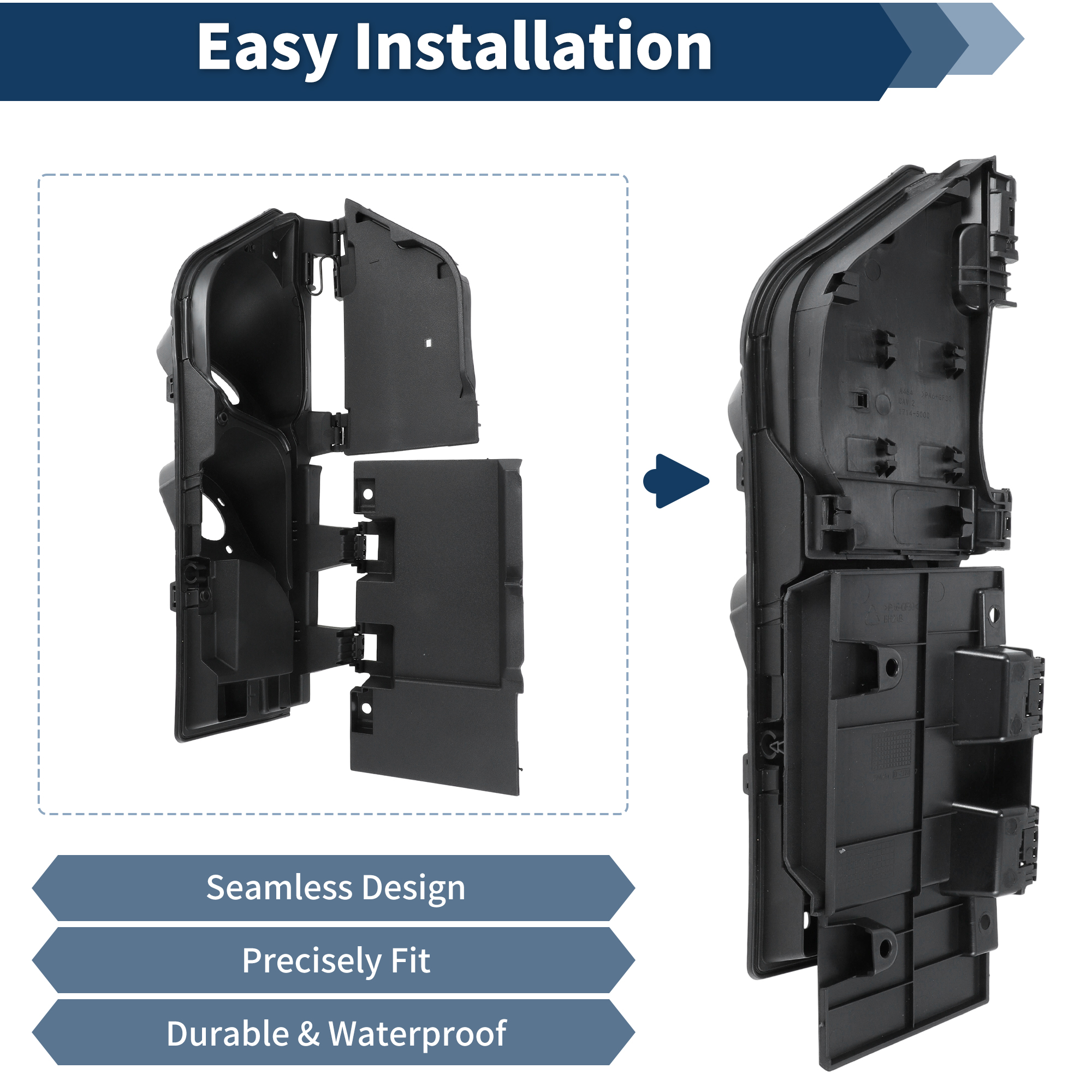 Unique Bargains Fuel Filler Door Housing Pocket Hinge with Cover for Ford Transit Diesel