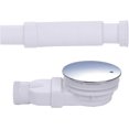 thumbnail image 3 of Extra Flat Shower Drain 90 Mm - Drain Hole Kit For Shower Tray, Shower Siphon With Odor Trap, Hair Sieve, Flexible Hose, 3 of 3