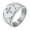 Silver, variant on Men's Stainless Steel Cubic Zirconia Inlaid Cross Ring 12MM Geometric Band Gold Size 12