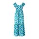 thumbnail image 4 of VISgogo Vestido largo de verano floral para mujer, manga con volantes, corte bajo, línea A, vestido de playa bohemio VISgogo  moda, 4 of 9