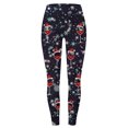 thumbnail image 4 of MKLEKYY Leggings de compresión para mujer Leggings con estampado de copos de nieve navideños de cristal rojo para mujer para uso deportivo, 4 of 4