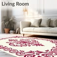 thumbnail image 2 of ODIKA 4x6 Machine Washable Non-Slip Area Rug, Vintage Garden Damask with Ornate Scrollwork and Flourishing Vines Ultra Soft Rug, None, 519994, 2 of 7