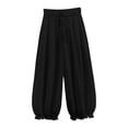 thumbnail image 3 of Rvasteizo Girls Ruffled Hem Pants Wide Leg High Waist Elastic Waist 5-15Y Kids Bottoms 15 Years, 3 of 5