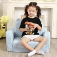 thumbnail image 5 of Kids Chairs for Toddler, 2-in-1 Toddler Soft Sherpa Couch Fold Out, Convertible Sofa to Lounger for Girls and Boys, Teddy Bear, Blue, 5 of 14