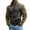 Khaki, variant on Men's Half-Zip Hoodie - Unisex Hooded Sports Pullover, Khaki, XXL