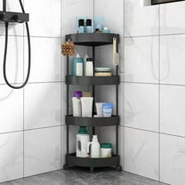 BZPIZ Storage Rack Plastic Collapsible Shelves with Wheels, Shelving Units and Storage Rack, Rolling Shelf for Garage Kitchen Office Pantry Corner