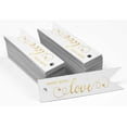 thumbnail image 2 of Inkdotpot Pack Of 100 Real Gold Foil Paper Tags Made With Love Text Favor Hang Tags, 2 of 6