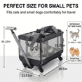 thumbnail image 6 of 4-Wheel Rolling Pet Carrier for Cats & Small Dogs,Collapsible Travel Carrier with Telescopic Handle & Breathable Mesh, 6 of 8