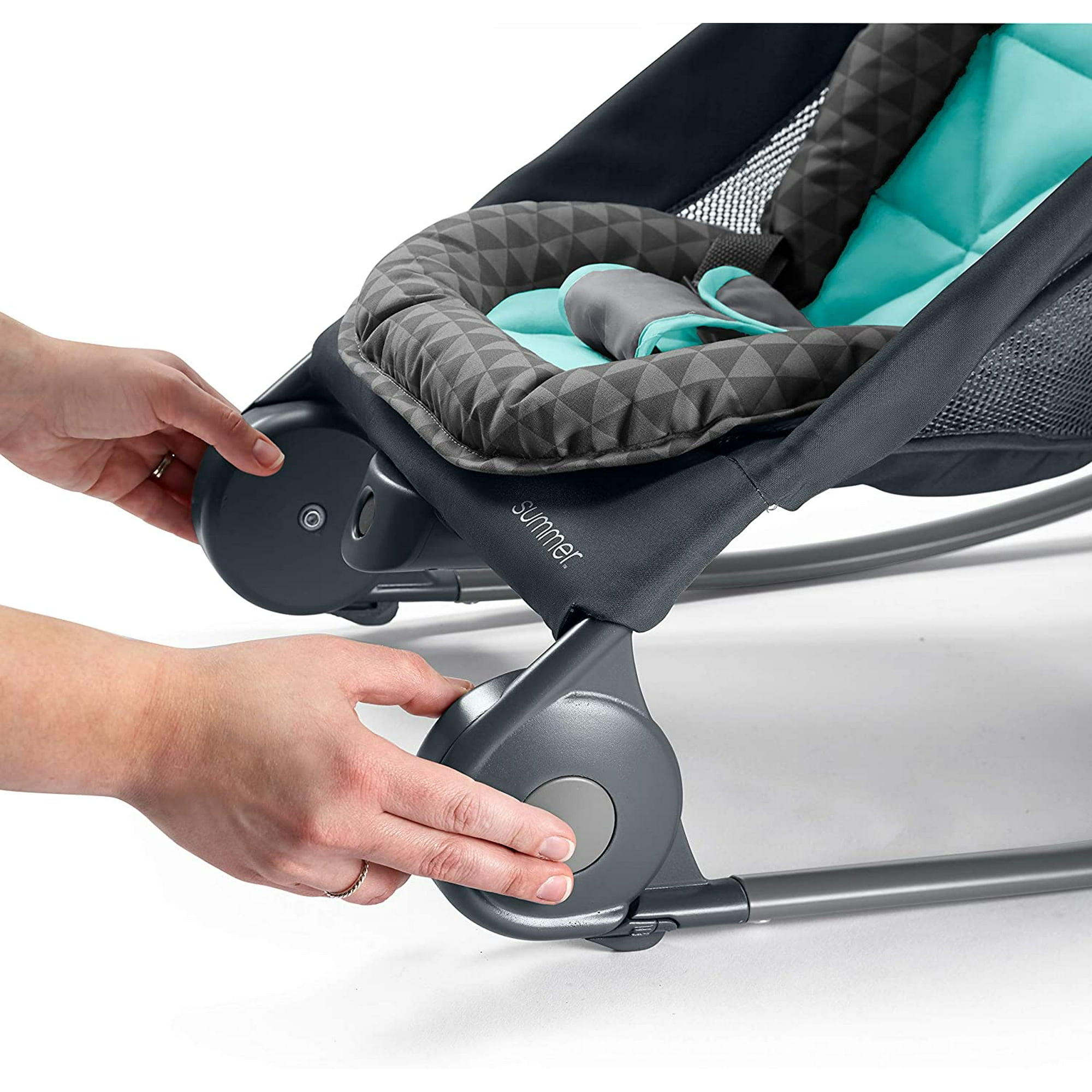 Summer 2 in 1 Bouncer Rocker Duo Baby Bouncer Baby Rocker with Soothing Vibrations Removable Toys Compact Fold for Storage or Travel Easy to Clean Walmart