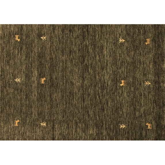 Ahgly Company Indoor Rectangle Abstract Brown Contemporary Area Rugs, 7' x 10'