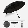 thumbnail image 2 of Auto Abierto Y Cierre Plegable a Prueba de Viento con Luz de Viento 8 Costilla Unisex , Negro Baoblaze Paraguas plegable automático, 2 of 8