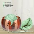 thumbnail image 5 of Wood Yarn Storage Bowl for Knitting, Crochet for Moms, Bowl 15cm, 5 of 8