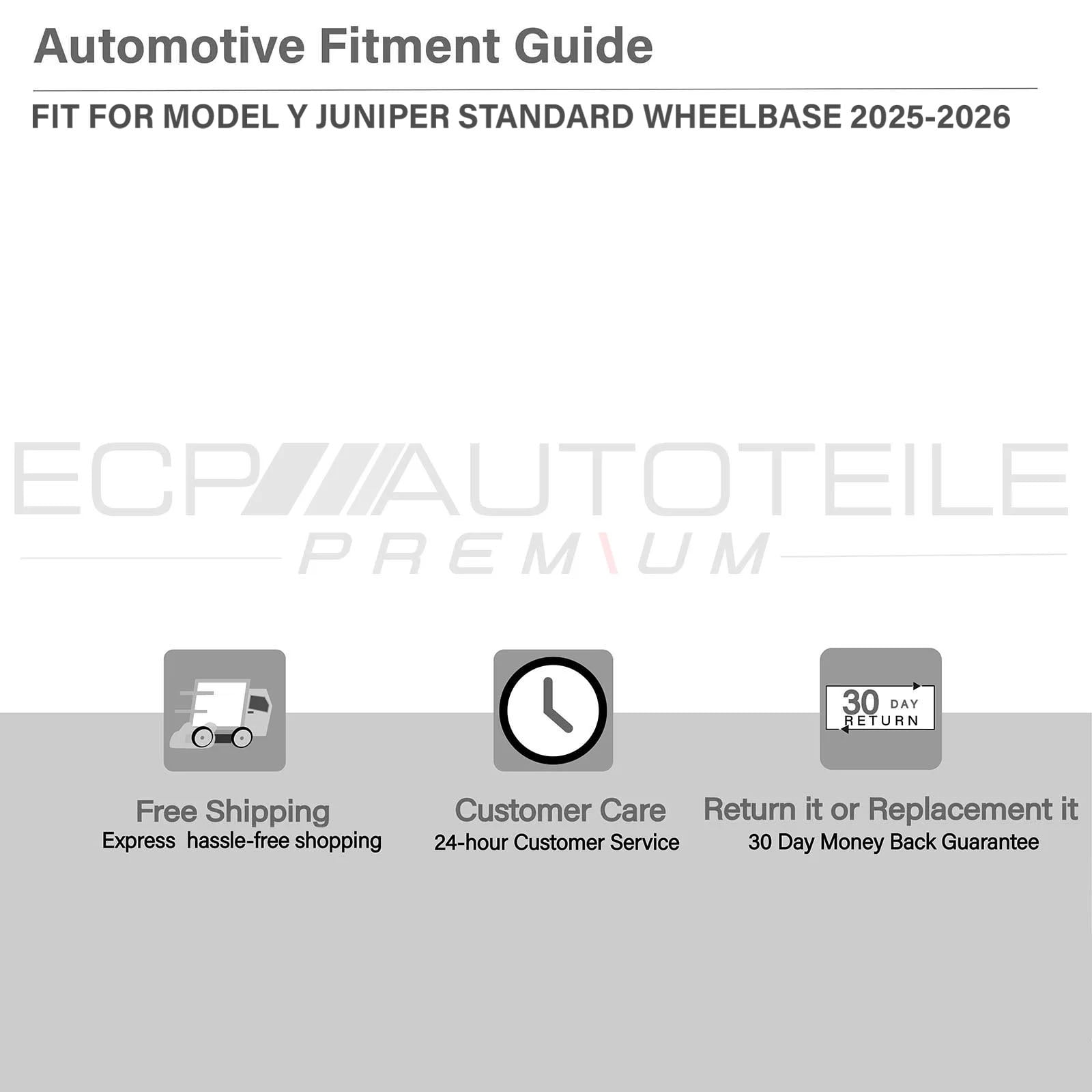 ECP-AUTOTEILE Rear Bumper Diffuser Compatible with Model Y Juniper EV Models 2025-2026 Matte Black, UV-Resistant ABS Designed for Standard Wheelbase,Add-on,Euro Style
