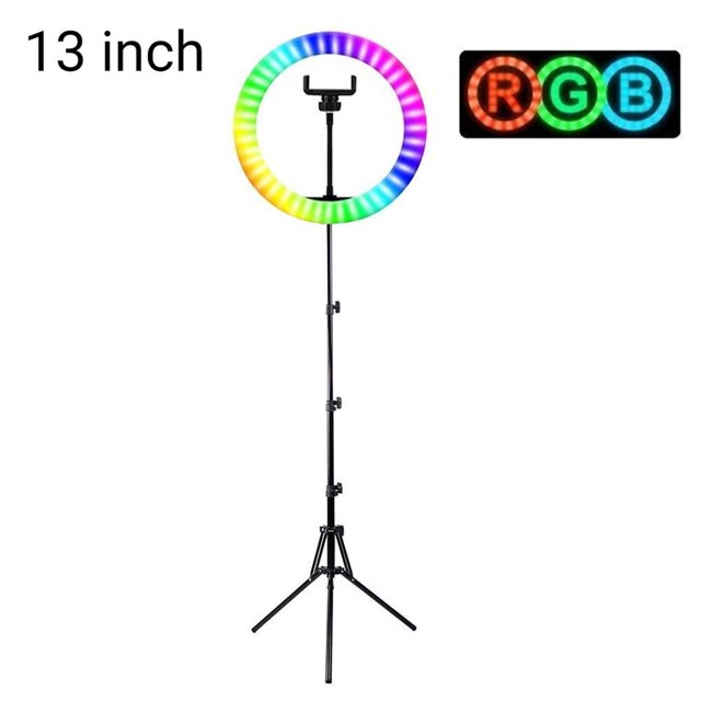 Foto Led Selfie Ring Luz De Relleno 13In Cámara Regulable Teléfono 32Cm Lámpara De Anillo Con Soporte Trípode Para Maquillaje Video Live Studio seitruly EL012942-00