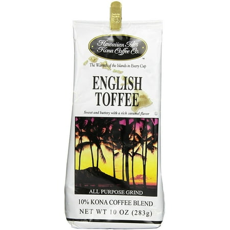 Hawaiian Isles Coffee Co. English Toffee 10 oz grind