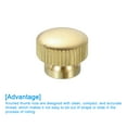 thumbnail image 4 of Uxcell Knurled Thumb Nuts, 2 Pack M6 x D14mm x H11mm Brass Knurl Nut High Head Blind Hole for 3D Printer Parts, 4 of 5