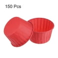 thumbnail image 3 of Unique Bargains 150Pcs Cupcake Baking Cups 3.5oz Standard Size Paper Cupcake Liners Greaseproof Wrappers Disposable Red, 3 of 6