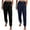 Navy, variant on LLYwey Lightweight Pants Women Ladies Casual Trousers Pants Plus Velvet Thick Solid Color Large Size Running Fitness Sports Pants New Full Length Pants Regular Fitted Navy S