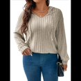 thumbnail image 1 of Sudadera con Capucha para Mujer, de Larga, Holgada y con Cordón Ajustable, Básica Caqui 4XL, 1 of 8