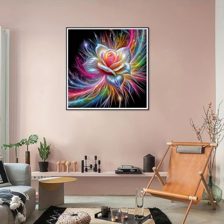 Unicorn Diamond Painting Kit For Adults – 5D Round Drill Full Canvas, 12x16 Inch, DIY Pink Unicorn Art For Wall Decor