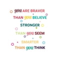 thumbnail image 1 of Wosthever Pegatinas de pared Disposición de la escena del hogar Calcomanías autoadhesivas con frases en inglés Decoración del hogar Tipo 1, tapferer 20 x 34 cm x 3 Wosthever HA060130-01, 1 of 6