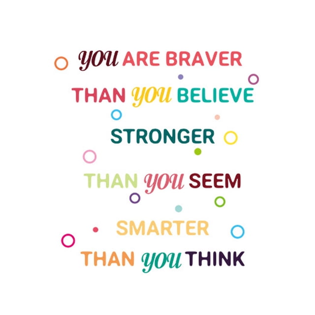 Wosthever Pegatinas de pared Disposición de la escena del hogar Calcomanías autoadhesivas con frases en inglés Decoración del hogar Tipo 1, tapferer 20 x 34 cm x 3 Wosthever HA060130-01