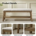 thumbnail image 4 of VKNOW Multi-Tone Speckled Fabric Open Shelves Bench, Brown, 300 lb Limit, 4 of 7