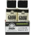 thumbnail image 4 of FolkArt 7494E Glow-in-the-Dark Acrylic Paint Set, Matte Finish, Set of 6, 12 fl oz, 4 of 11