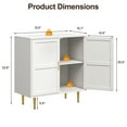 thumbnail image 5 of Cozy Home 2-Door Storage Cabinet with Adjustable Shelves, Modern Wood Credenza Buffet Sideboard Cabinet for Living Room, Bedroom, Dining Room, Entryway, 5 of 8
