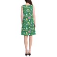 thumbnail image 3 of FORMRS Summer Dress for Women Loose U Neck Sleeveless Midi Beach Sundresses with Pockets, Green Tennis Pattern, 3 of 8