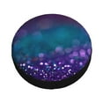 thumbnail image 3 of Balery Purple And Green Glittertire Cover Waterproof Dust-Proof, Universal Spare Wheel Tire Cover For Trailer, Rv, Suv Truck And Vehicle Camper Accessories-16 Inch, 3 of 9
