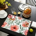 thumbnail image 4 of Pioneer Flower Floral Print Pattern Summer Placemats Table Placemats Set Of 4-Linen Kitchen Washable Placemats Table Mats 12x18 Inch Non-Slip Heat Resistant, 4 of 6