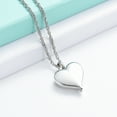 thumbnail image 7 of Cremation Heart Urn Necklace Ashes Jewelry for Women Men Keepsake Pendant Memorial Locket Ash Holder(Silver), 7 of 7